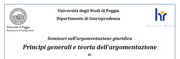 (Italiano) Seminari sull’argomentazione giuridica: Principi generali e teoria dell’argomentazione (Italiano) Seminari sull’argomentazione giuridica: Principi generali e teoria dell’argomentazione