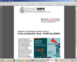 (Italiano) Colloquio sul populismo (Italiano) Colloquio sul populismo
