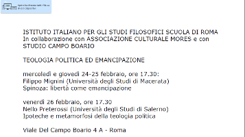 (Italiano) Teologia politica ed emancipazione (Italiano) Teologia politica ed emancipazione