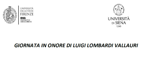 Giornata in onore di Luigi Lombardi Vallauri Giornata in onore di Luigi Lombardi Vallauri