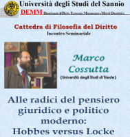 Alle radici del pensiero giuridico e politico moderno: Hobbes versus Locke Alle radici del pensiero giuridico e politico moderno: Hobbes versus Locke