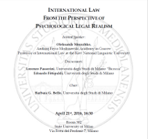 International Law From the Perspective of Psychological Legal Realism International Law From the Perspective of Psychological Legal Realism