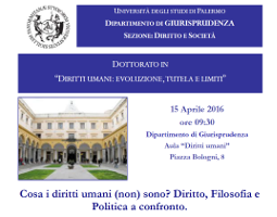 (Italiano) Cosa i diritti umani (non) sono? Diritto, Filosofia e Politica a confronto (Italiano) Cosa i diritti umani (non) sono? Diritto, Filosofia e Politica a confronto