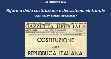 (Italiano) Riforma della costituzione e del sistema elettorale (Italiano) Riforma della costituzione e del sistema elettorale