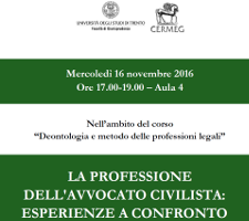 La professione dell’avvocato civilista: esperienze a confronto La professione dell’avvocato civilista: esperienze a confronto