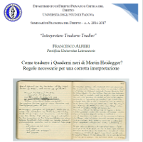 Come tradurre i Quaderni neri di Martin Heidegger? Regole necessarie per una corretta interpretazione Come tradurre i Quaderni neri di Martin Heidegger? Regole necessarie per una corretta interpretazione