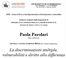 Le discriminazioni multiple, vulnerabilità e diritto alla differenza Le discriminazioni multiple, vulnerabilità e diritto alla differenza