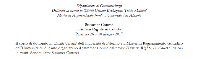 (Italiano) Human Rights in Courts (Italiano) Human Rights in Courts