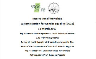 (Italiano) Systemic Action for Gender Equity (SAGE) (Italiano) Systemic Action for Gender Equity (SAGE)