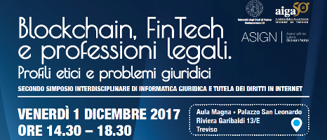 Blochchain, FinTech e professioni legali Blochchain, FinTech e professioni legali