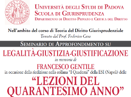Legalità-Giustizia-Giustificazione Legalità-Giustizia-Giustificazione