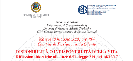 Disponibilità o indisponibilità della vita Disponibilità o indisponibilità della vita