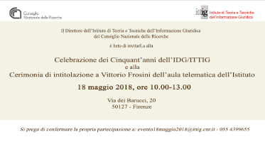 (Italiano) Celebrazione dei Cinquant’anni dell’IDG/ITTIG (Italiano) Celebrazione dei Cinquant’anni dell’IDG/ITTIG