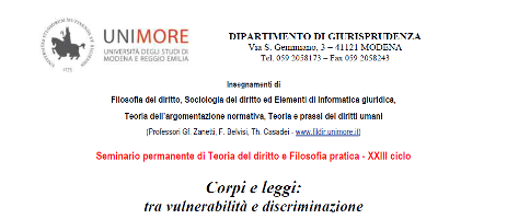 (Italiano) Corpi e leggi: tra vulnerabilità e discriminazione (Italiano) Corpi e leggi: tra vulnerabilità e discriminazione