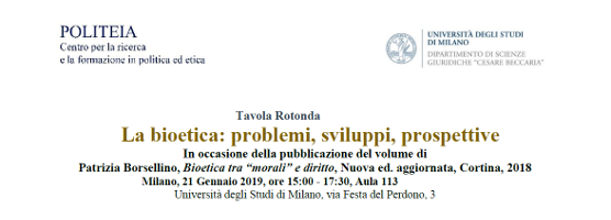 La bioetica: problemi, sviluppi, prospettive La bioetica: problemi, sviluppi, prospettive