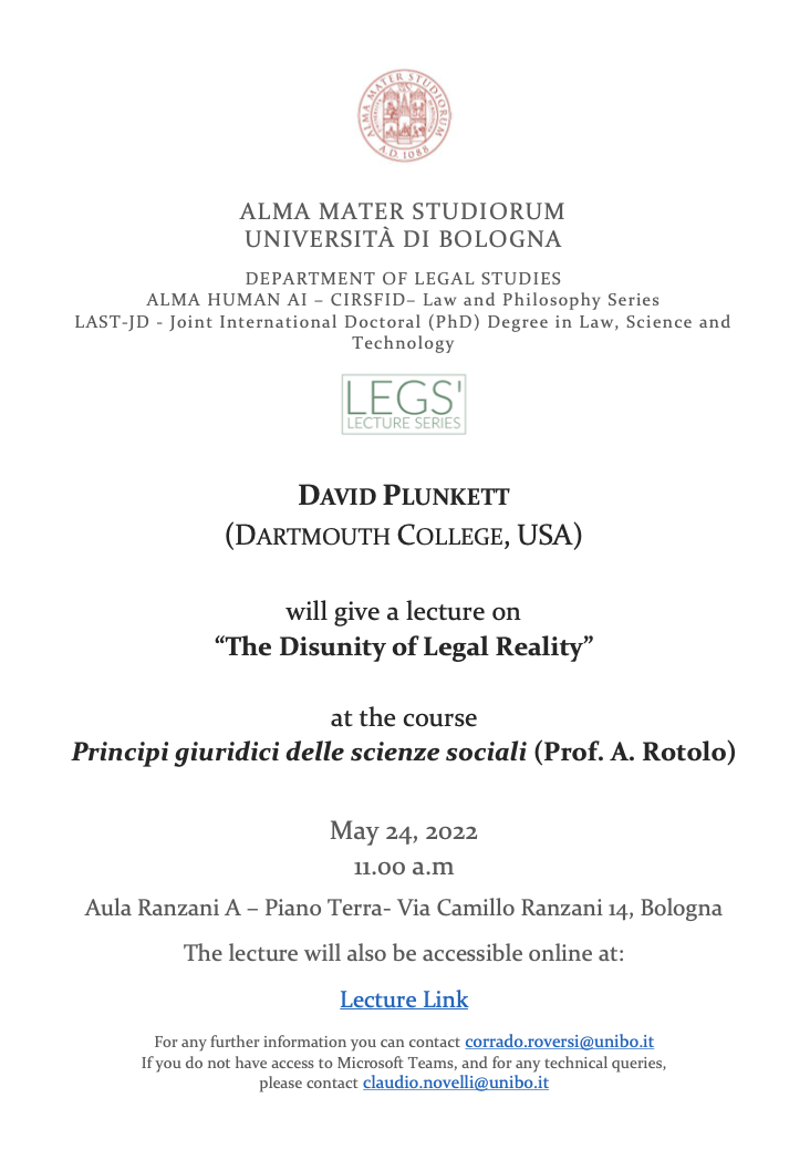 The Disunity of Legal Reality The Disunity of Legal Reality