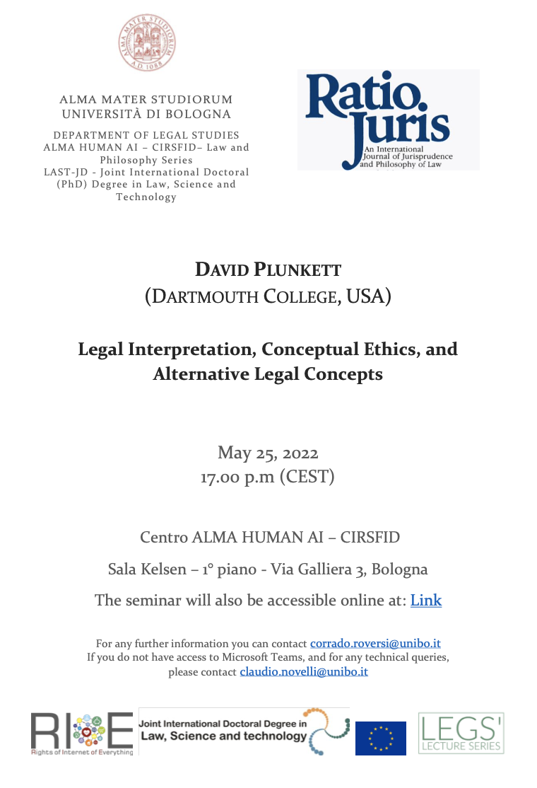 (Italiano) Legal Interpretation, Conceptual Ethics, and Alternative Legal Concepts