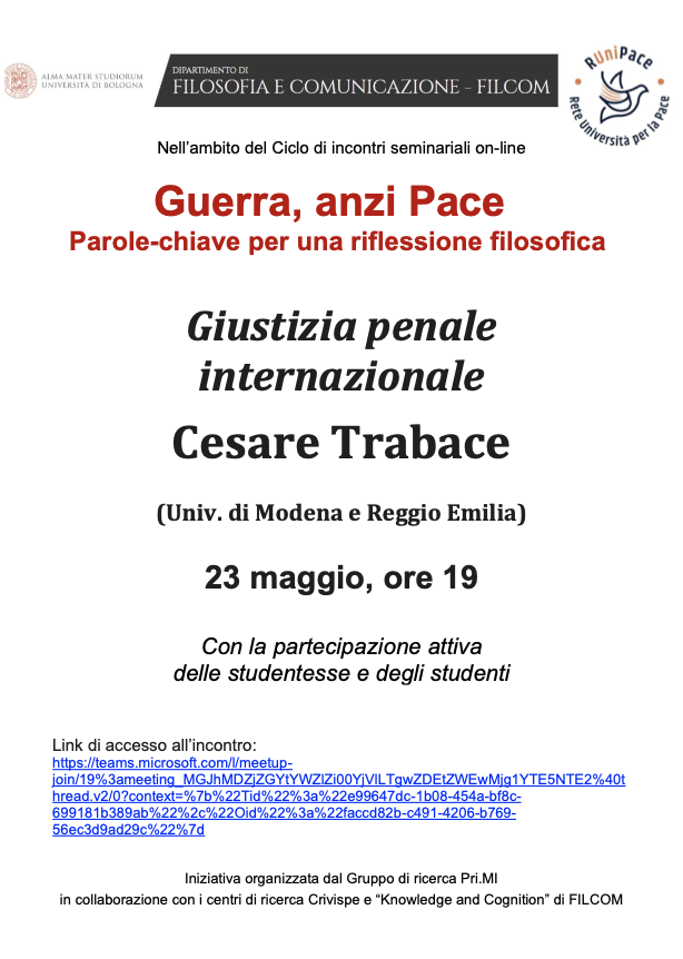 Giustizia penale internazionale Giustizia penale internazionale