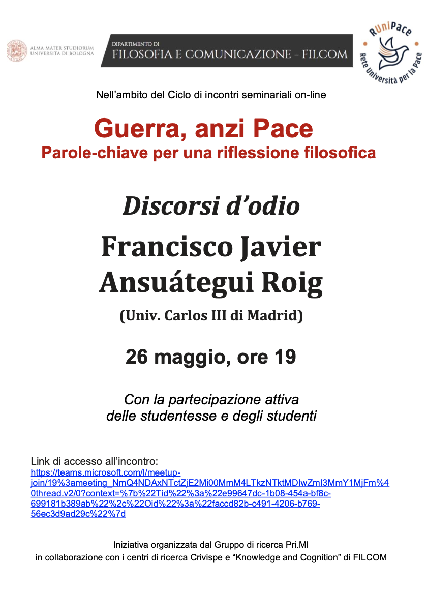 Discorsi d’odio Discorsi d’odio