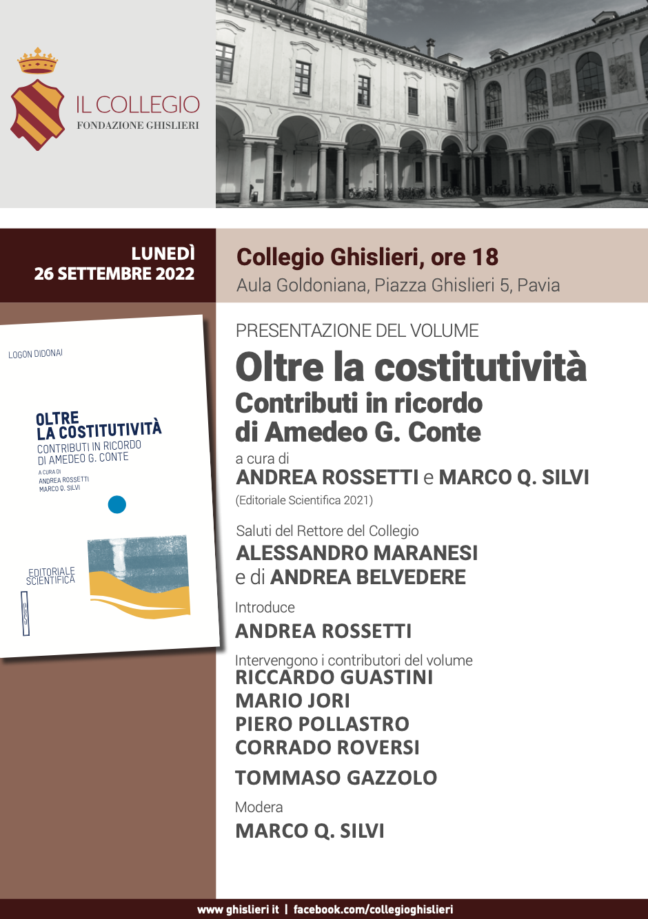 26 settembre 2022 – Oltre la costitutività. Contributi in ricordo di Amedeo G. Conte
