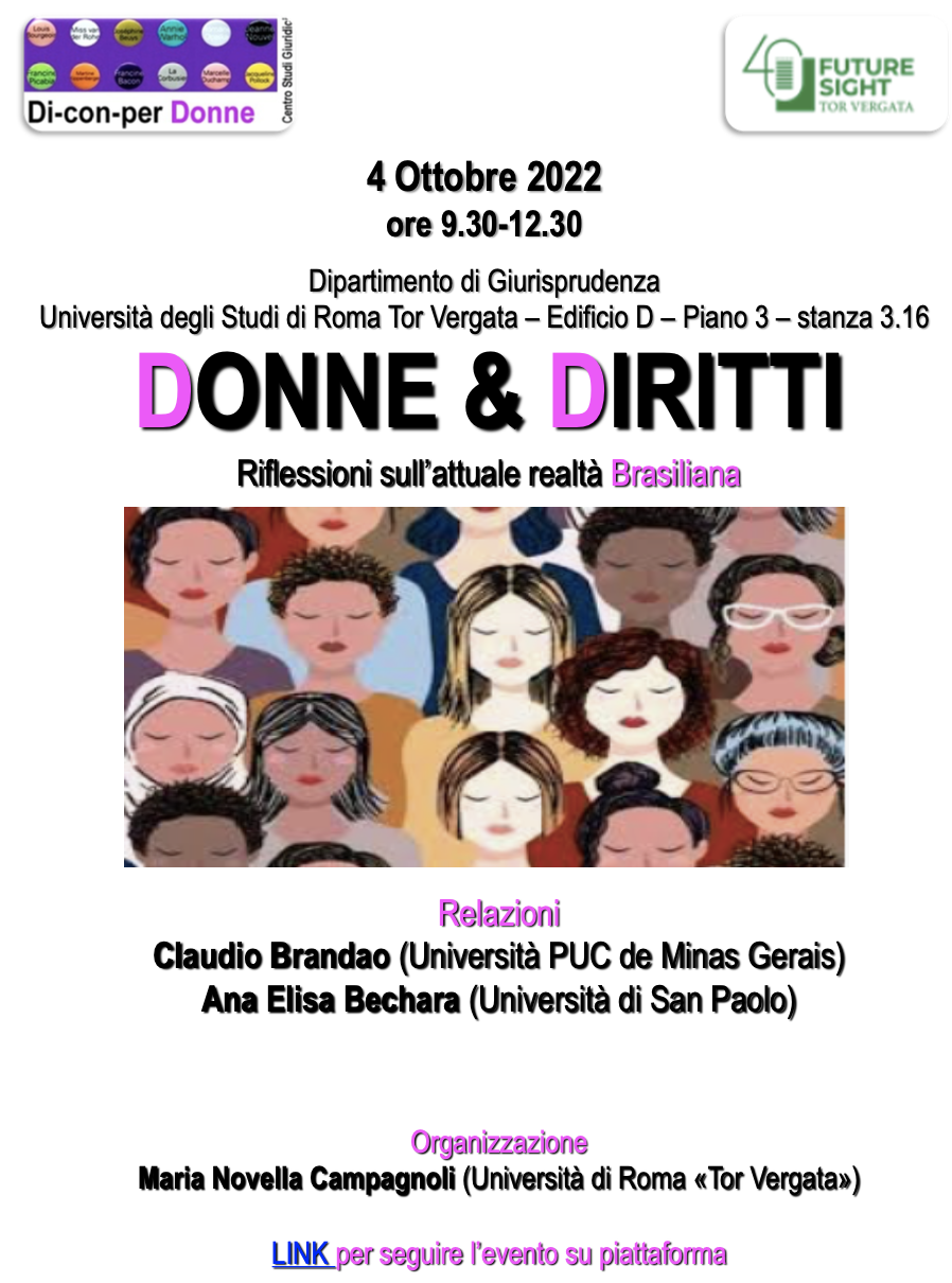 4 ottobre 2022 – DONNE & DIRITTI. Riflessioni sull’attuale realtà brasiliana