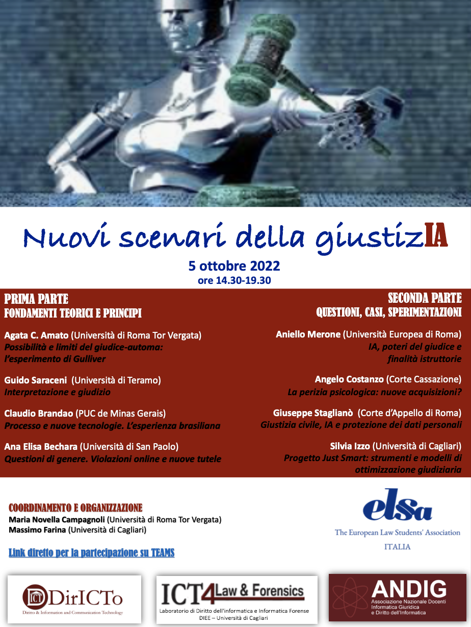 5 ottobre 2022 – Nuovi scenari della giustizIA