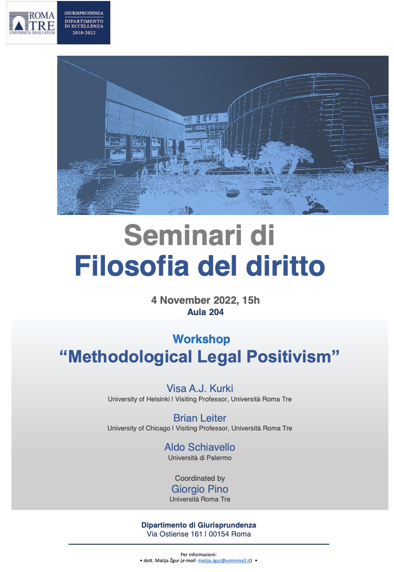 (Italiano) 4 novembre 2022 – Workshop “Methodological Legal Positivism” (Italiano) 4 novembre 2022 – Workshop “Methodological Legal Positivism”