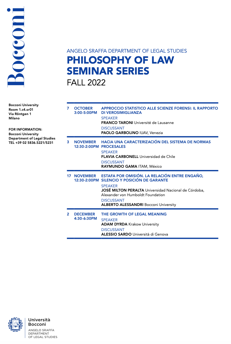 (Italiano) 17 novembre 2022 – ESTAFA POR OMISIÓN. LA RELACIÓN ENTRE ENGAÑO, SILENCIO Y POSICIÓN DE GARANTE (Italiano) 17 novembre 2022 – ESTAFA POR OMISIÓN. LA RELACIÓN ENTRE ENGAÑO, SILENCIO Y POSICIÓN DE GARANTE