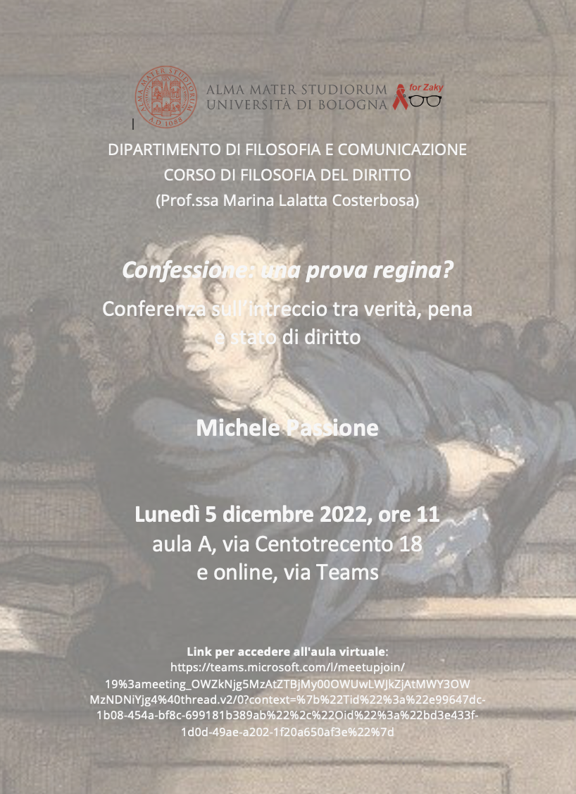 (Italiano) 5 dicembre 2022 – Confessione: una prova regina?