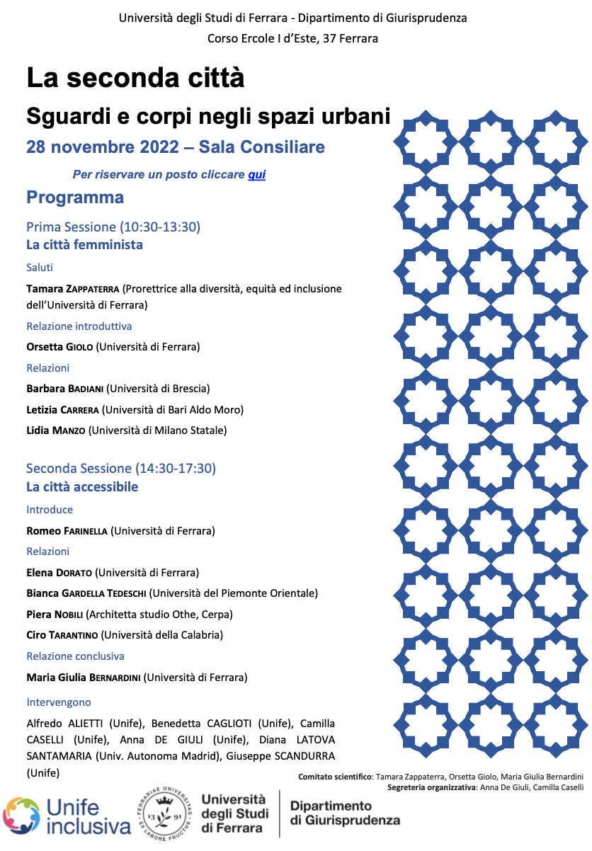 (Italiano) 28 novembre 2022 – La seconda città. Sguardi e corpi negli spazi urbani
