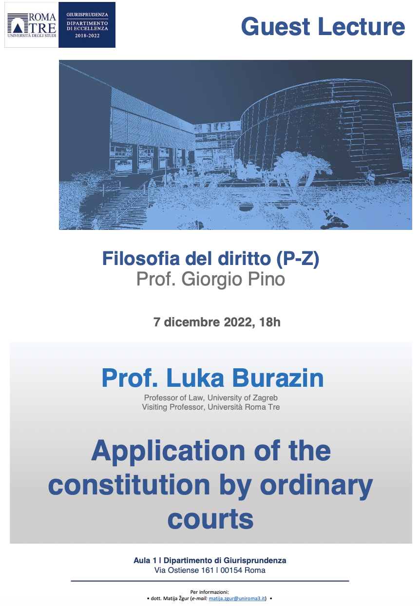 (Italiano) 7 dicembre 2022 – Application of the constitution by ordinary courts