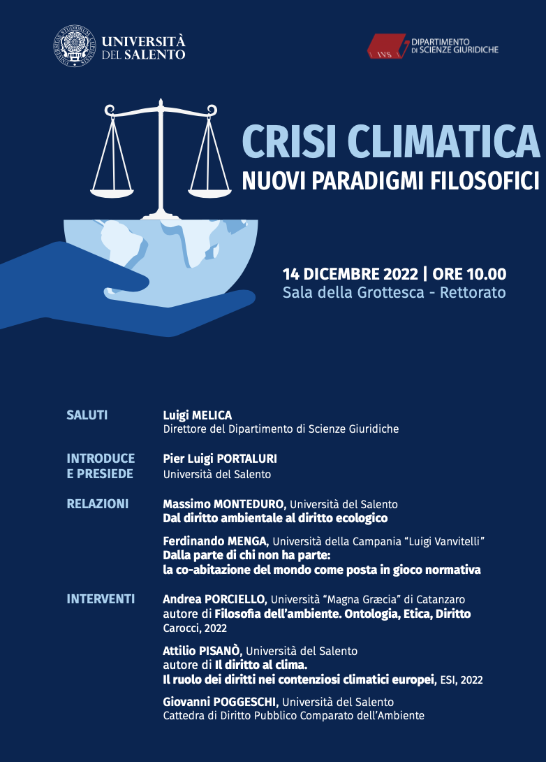 (Italiano) 14 dicembre 2022 – CRISI CLIMATICA. NUOVI PARADIGMI FILOSOFICI