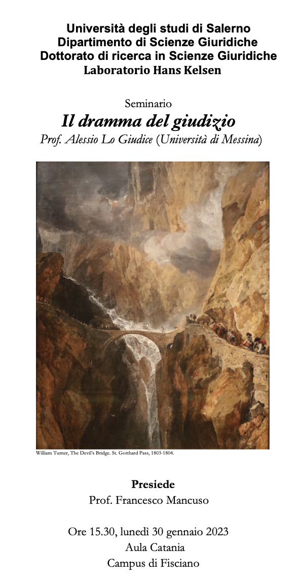 (Italiano) 30 gennaio 2023 – Il dramma del giudizio