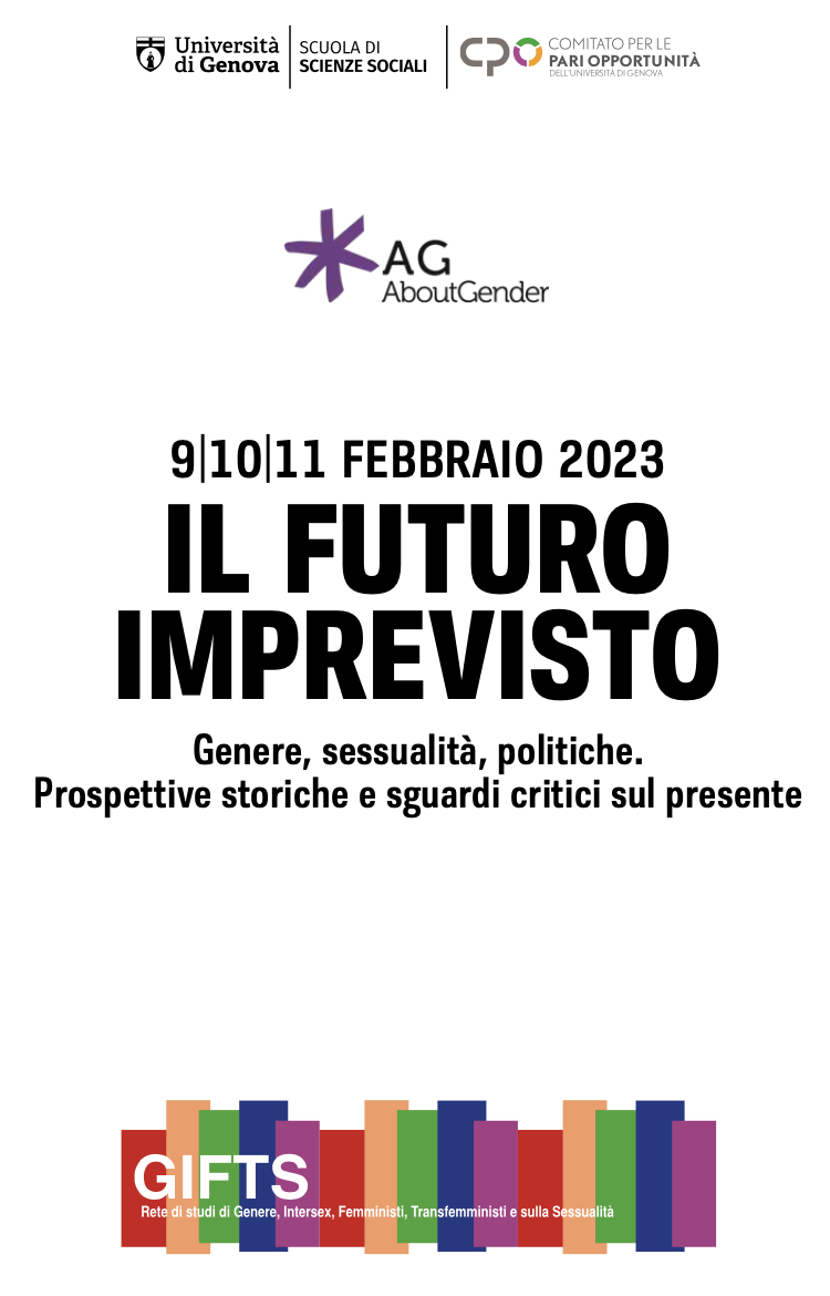 (Italiano) Dal 9 al 11 febbraio 2023 – Il futuro imprevisto. Genere, sessualità, politiche. Prospettive storiche e sguardi critici sul presente
