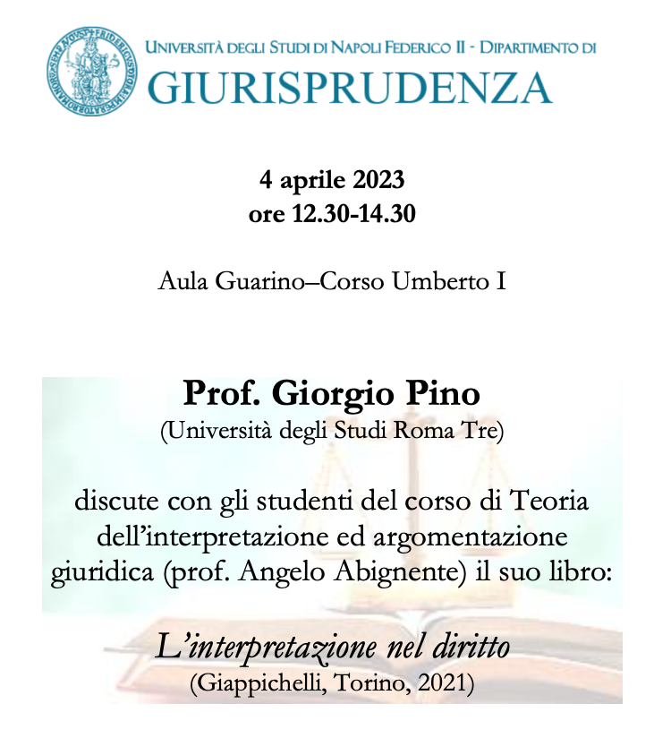 (Italiano) 4 aprile 2023 – L’interpretazione nel diritto (Italiano) 4 aprile 2023 – L’interpretazione nel diritto