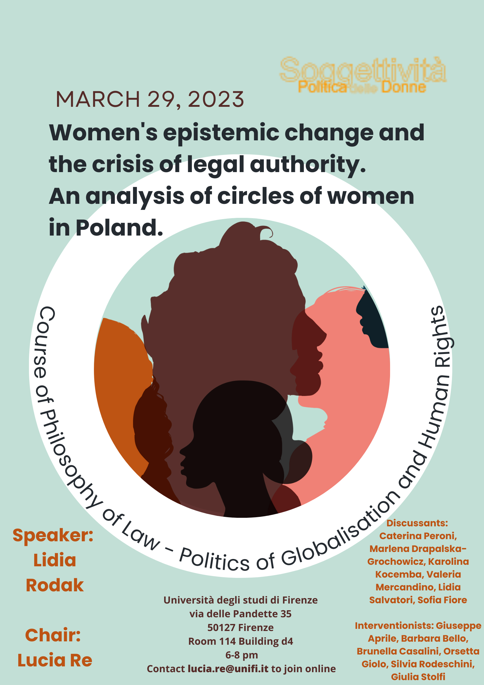 (Italiano) 29 marzo 2023 – Women’s epistemic change and the crisis of legal authority. An analysis of circles of women in Poland.