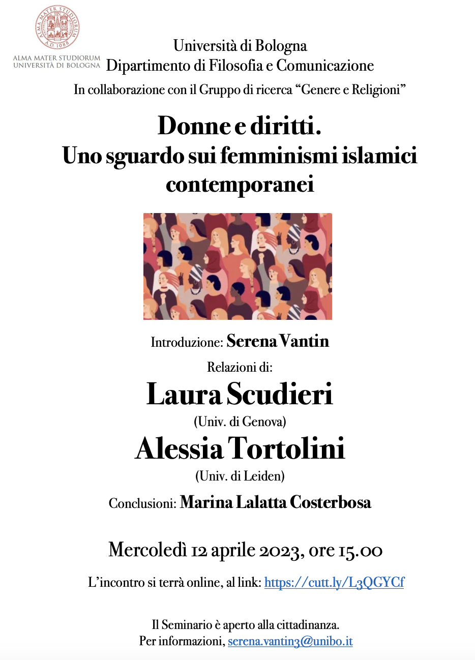 (Italiano) 12 aprile 2023 – Donne e diritti. Uno sguardo sui femminismi islamici contemporanei