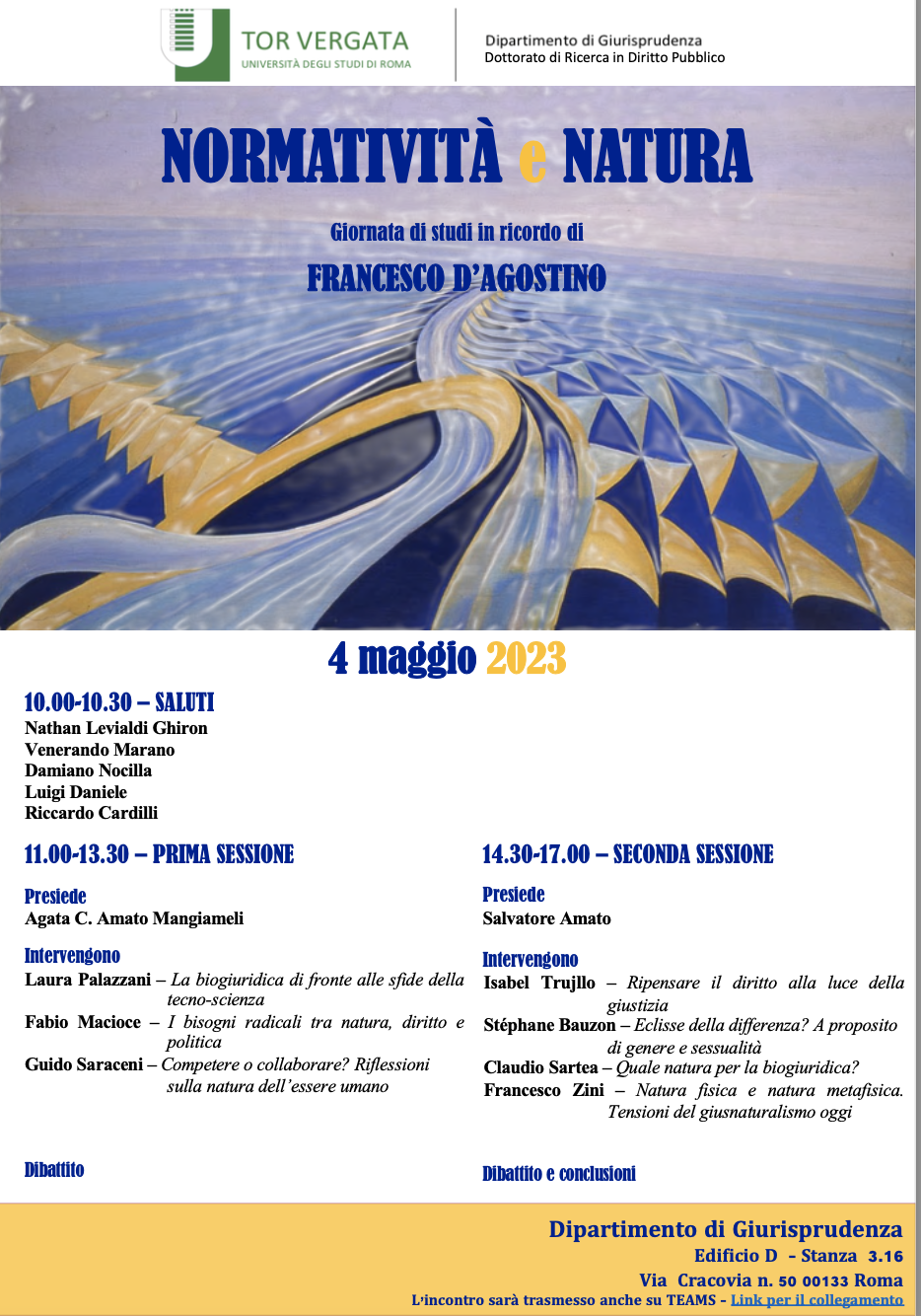 (Italiano) 4 maggio 2023 – Normatività e Natura