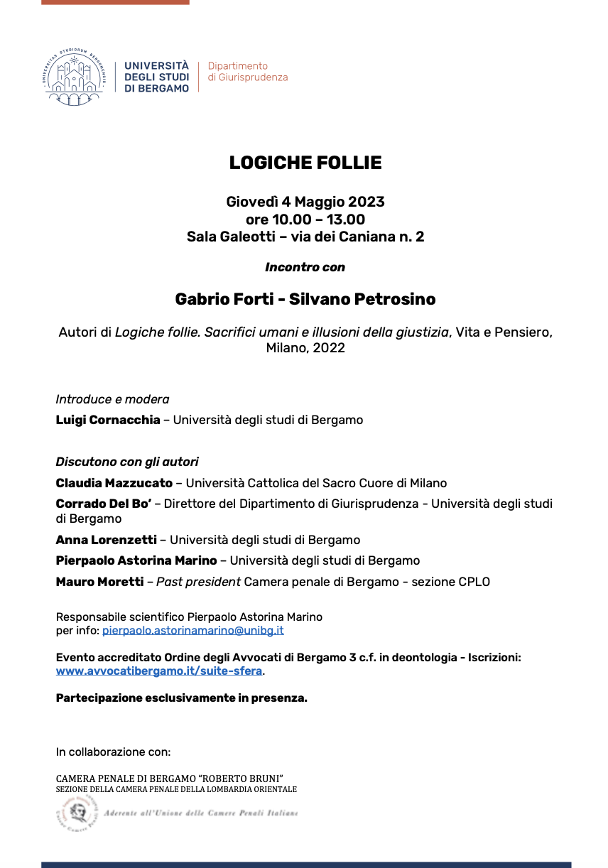 (Italiano) 4 Maggio 2023 – Logiche follie